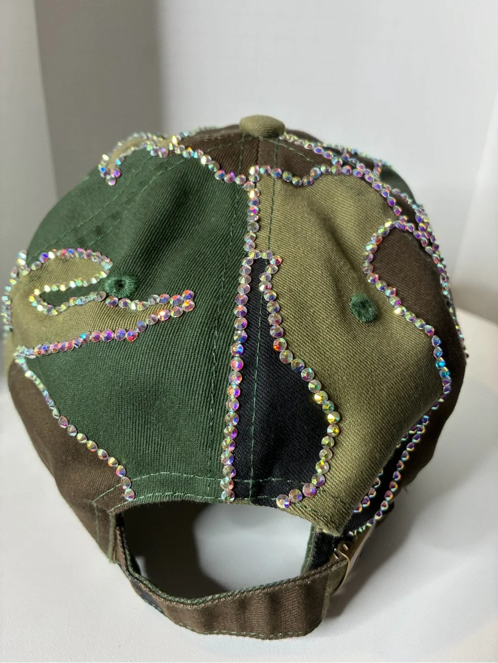 Women Custom Camouflage Rhinestone  Cap